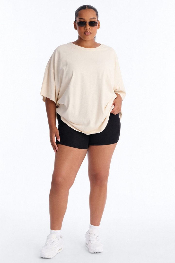 The Washed Oversized Tee - Bone