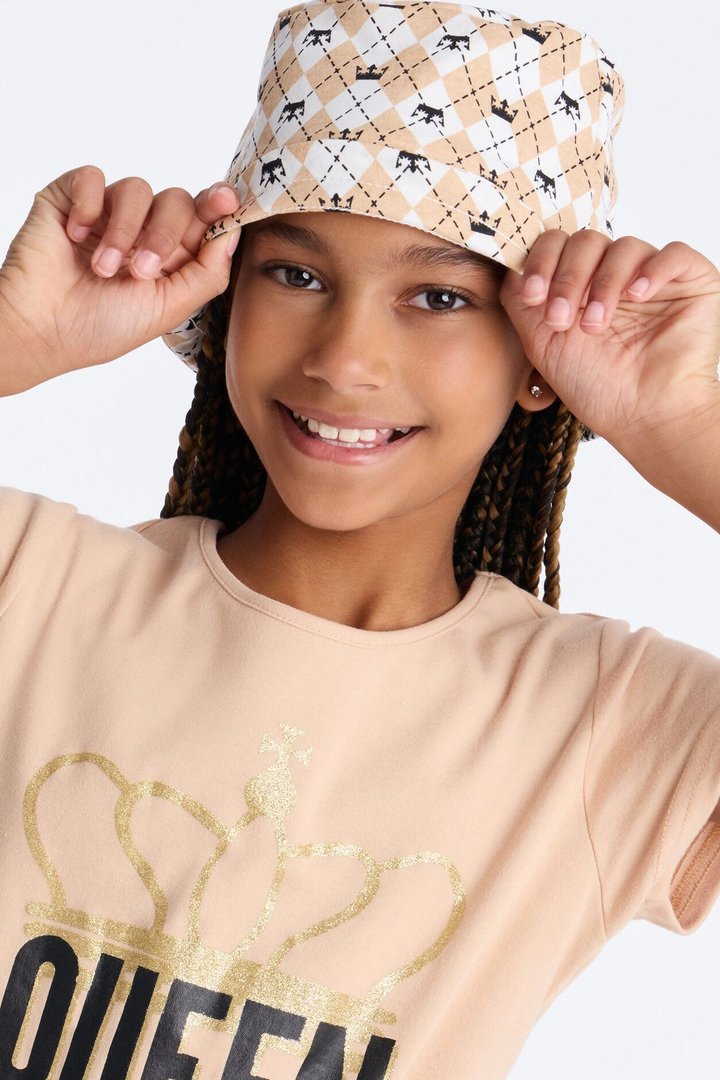 Mini The Queen Of Absolutely Everything Short Set - Sand/combo