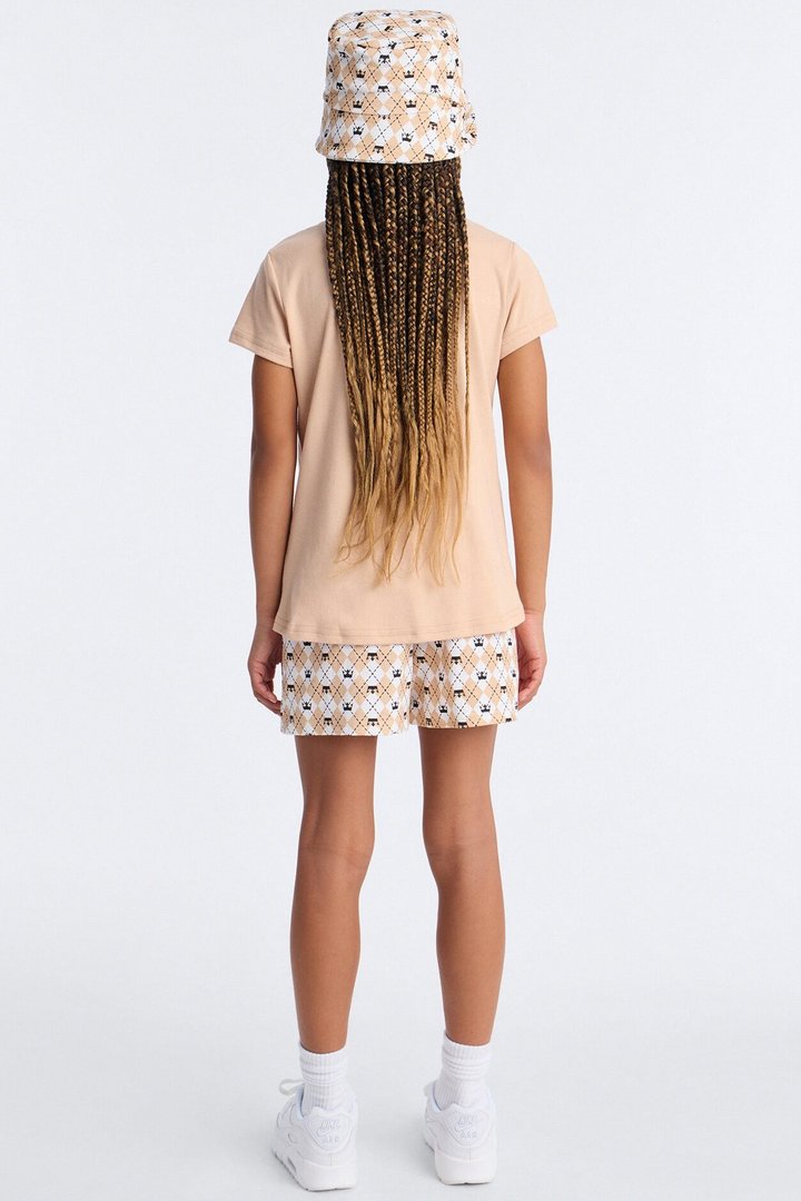 Mini The Queen Of Absolutely Everything Short Set - Sand/combo