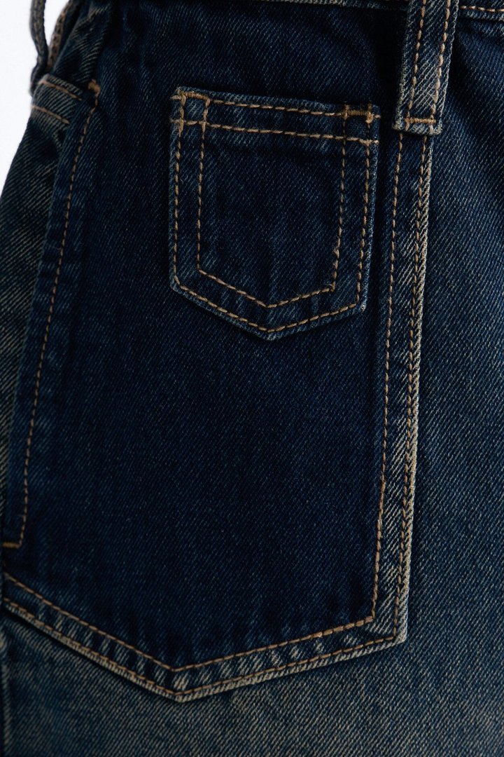 Mini Baggy Drift Denim Short - Dark Wash