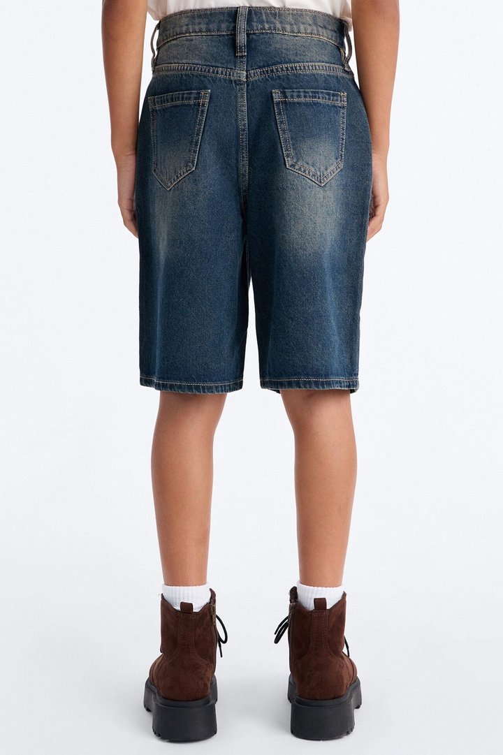 Mini Baggy Drift Denim Short - Dark Wash