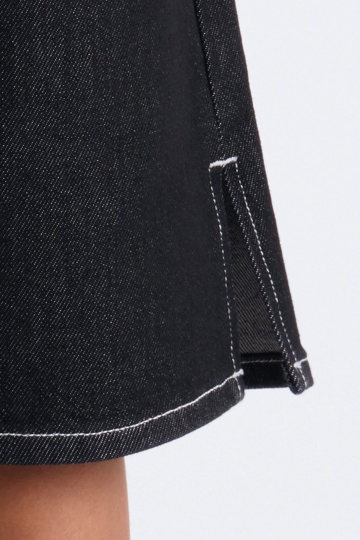 Mini In Stitches Denim Jorts - Black Wash