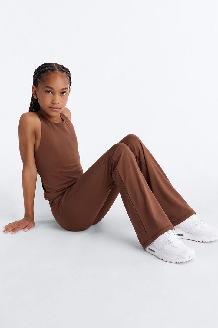 Mini Headed To Practice Sportscore Flare Leggings - Brown