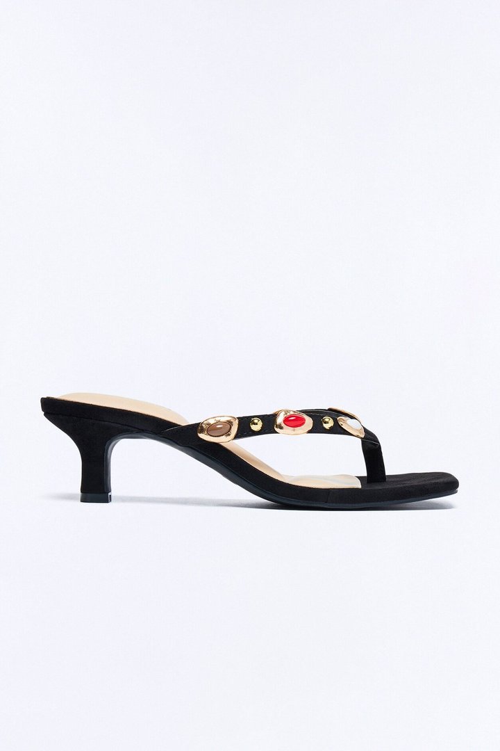 Aaron Stone Kitten Heels - Black