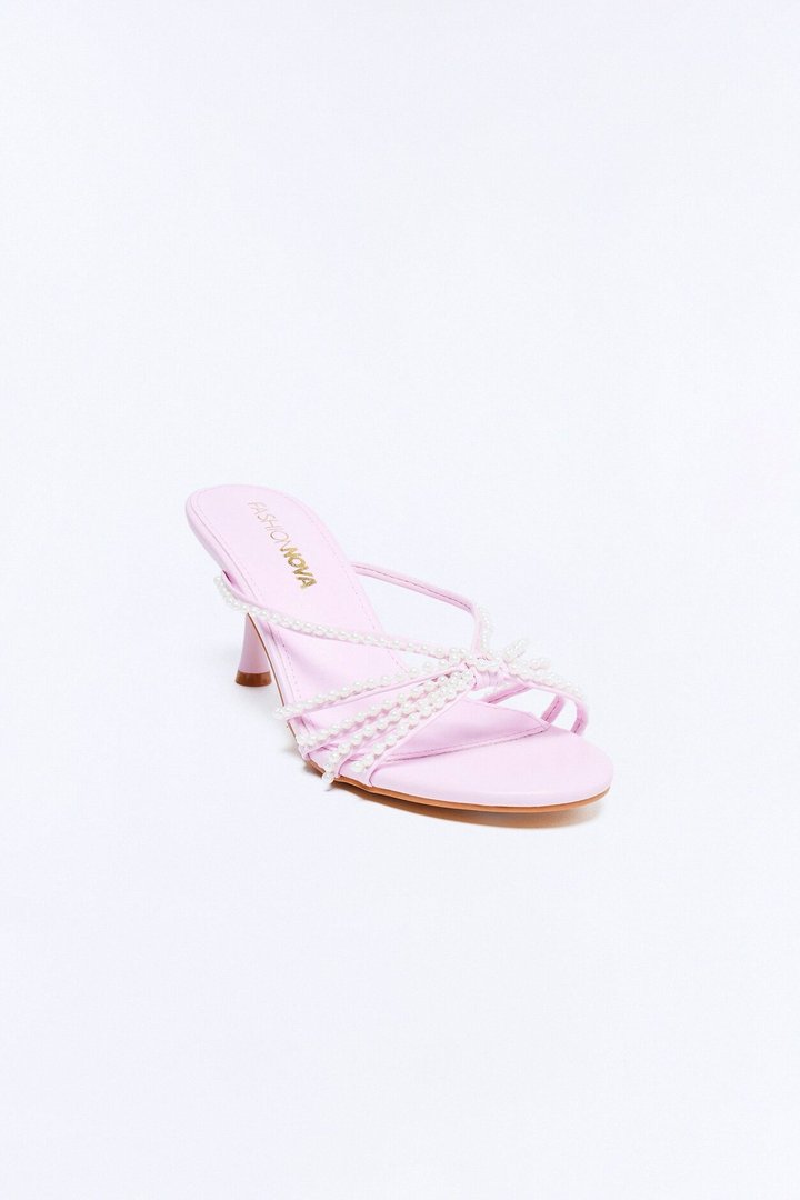 Mazey Pearl Heels - Blush