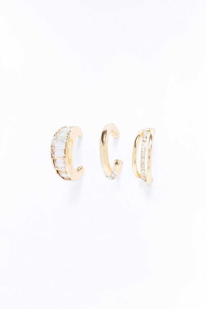 Weekender 3 Pair Hoop Earring Set - Gold