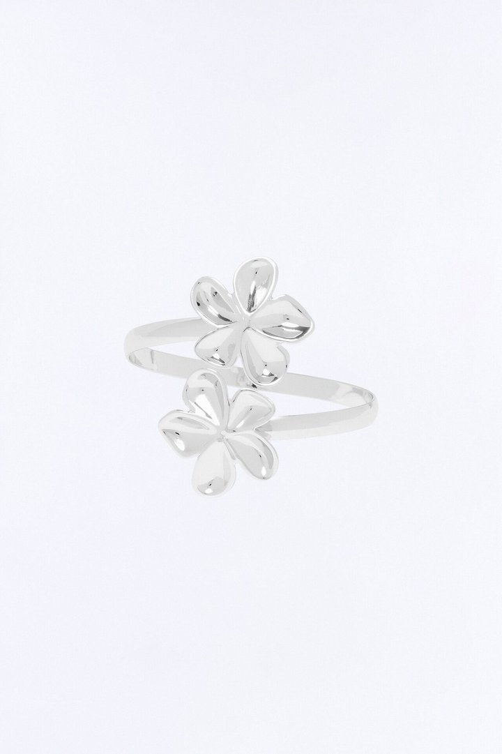 Daisy Arm Cuff - Silver