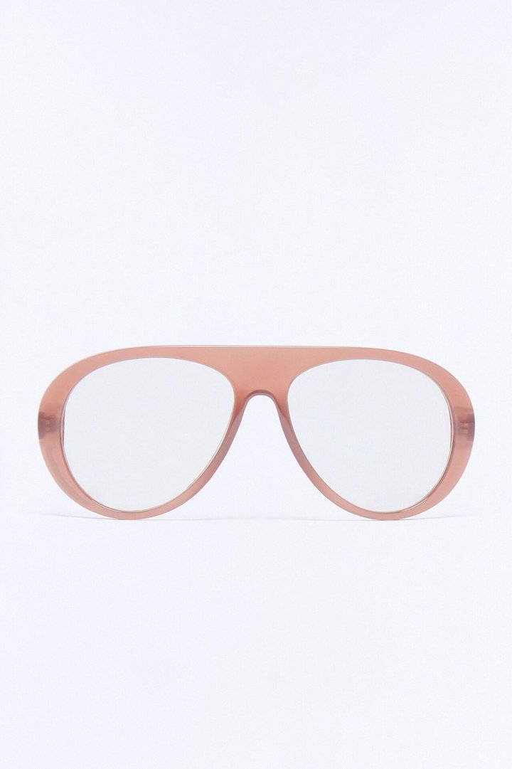 Rose View Glasses - Clear/Nude