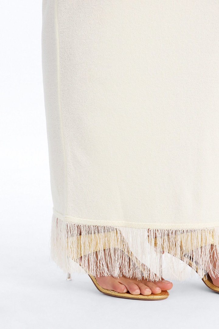 Stephanie Seaside Sweater Maxi Skirt Set - White