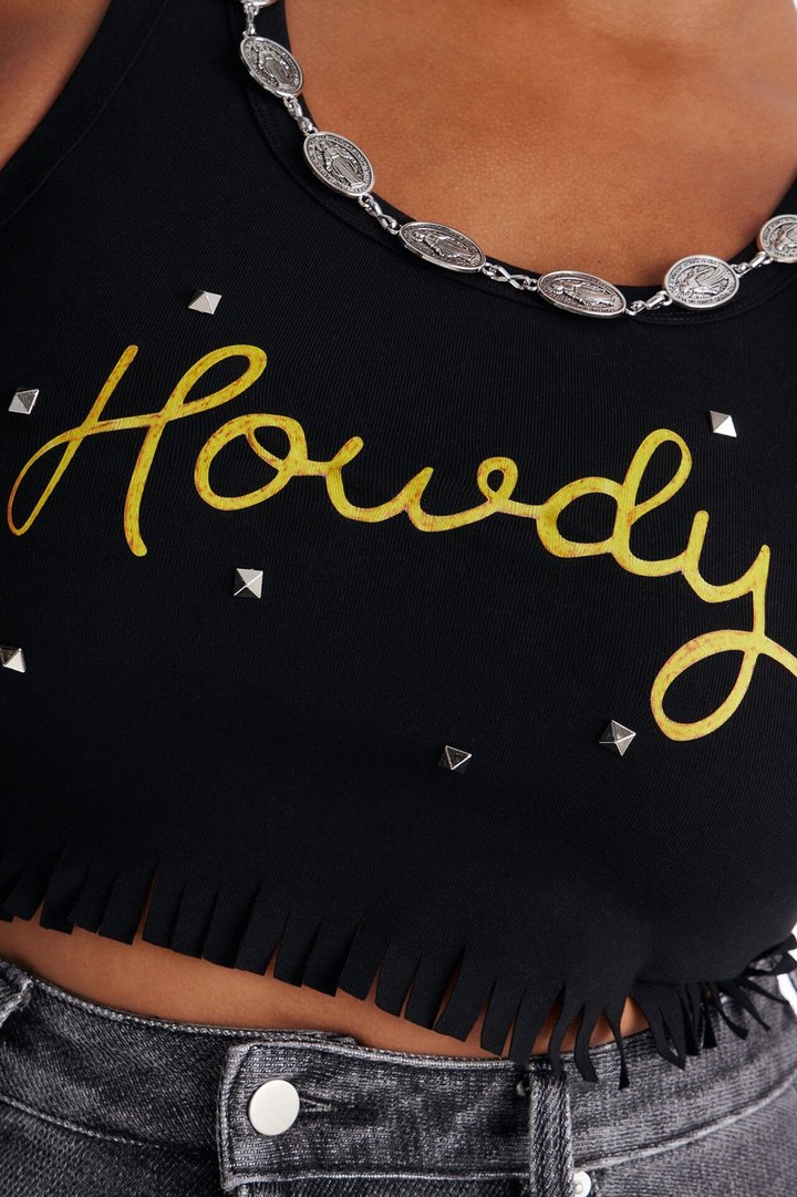 Howdy Honey Tank Top - Black