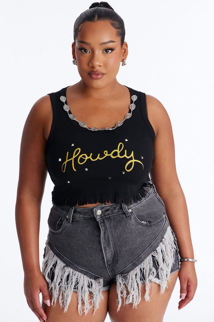 Howdy Honey Tank Top - Black