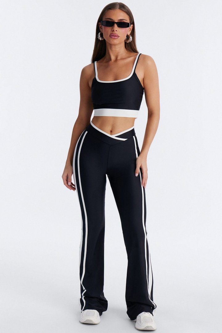Workout Babe Flare Legging Set - Black