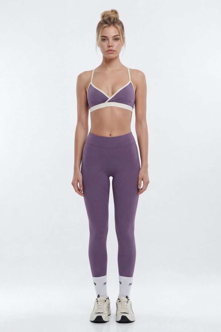 CloudForm™ V Front Contrast Sports Bra - Iris
