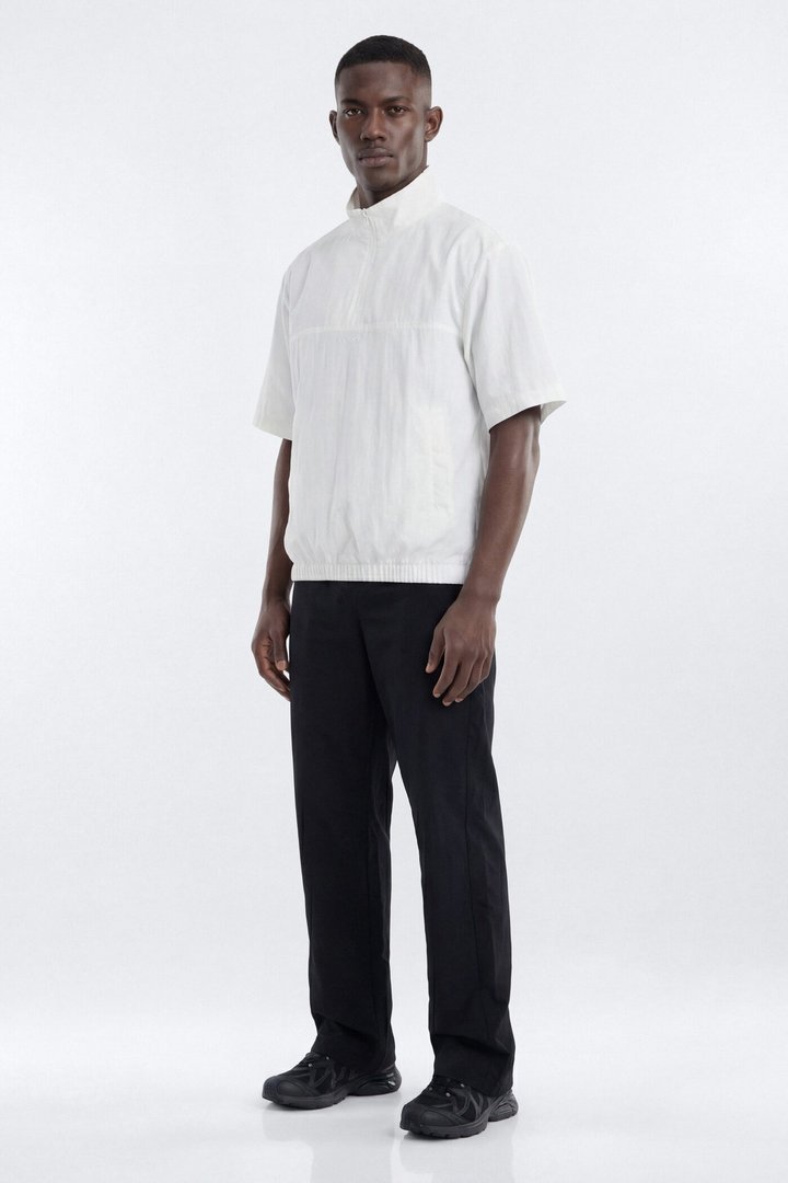 CoreNylon Short Sleeve Quarter Zip Jacket Top - Bright White