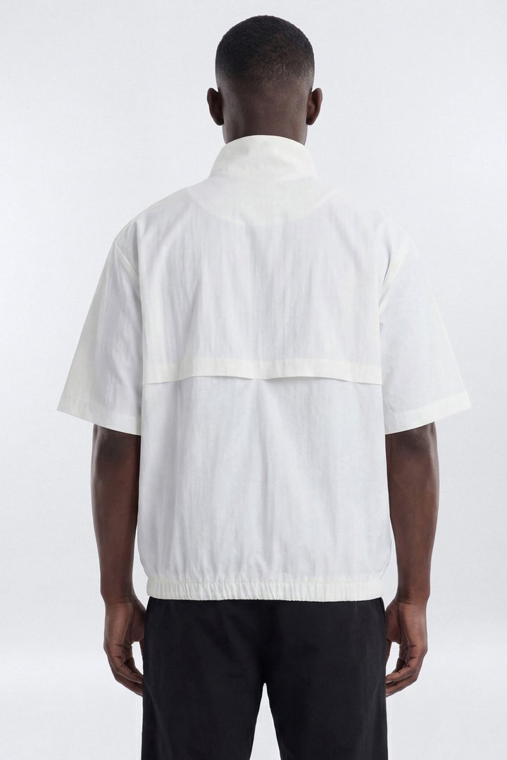 CoreNylon Short Sleeve Quarter Zip Jacket Top - Bright White
