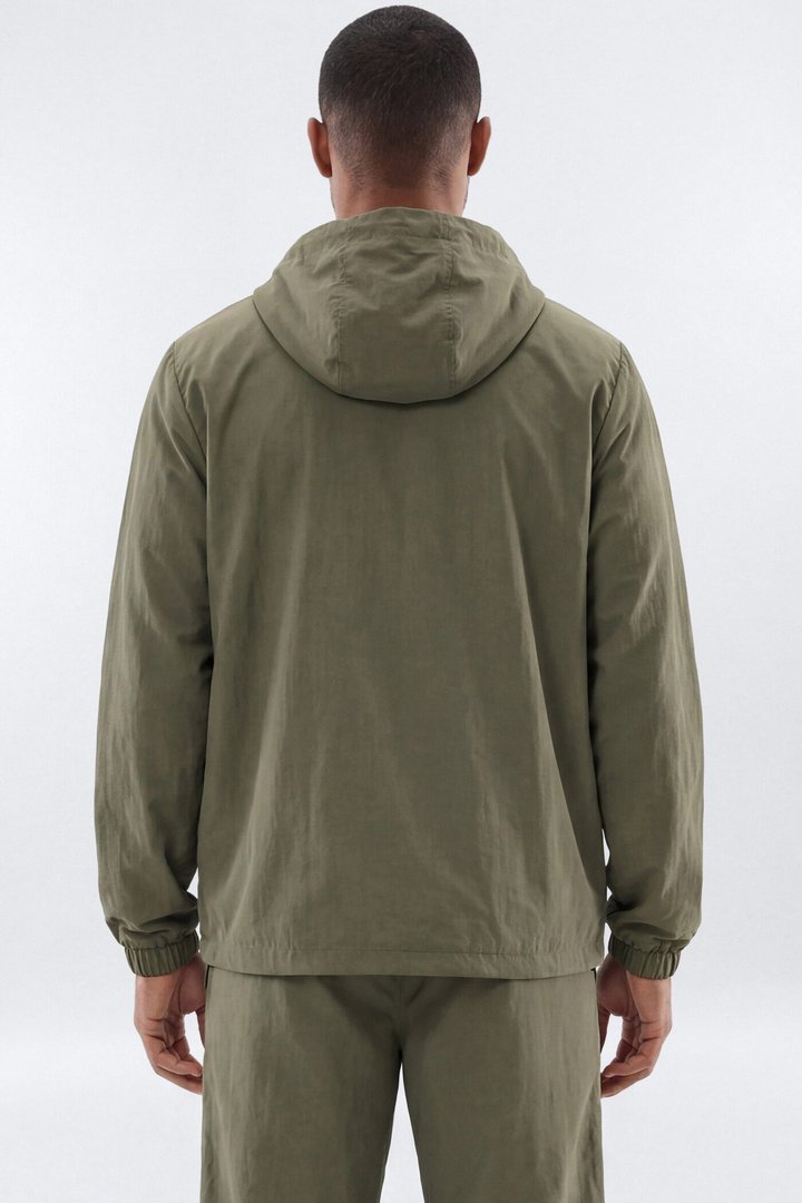 CoreNylon Hooded Full Zip Jacket - Moss