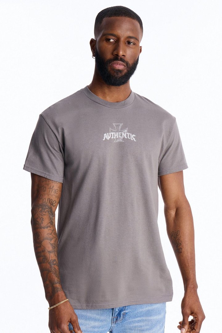 Authentic Vibes Short Sleeve Tee - Charcoal