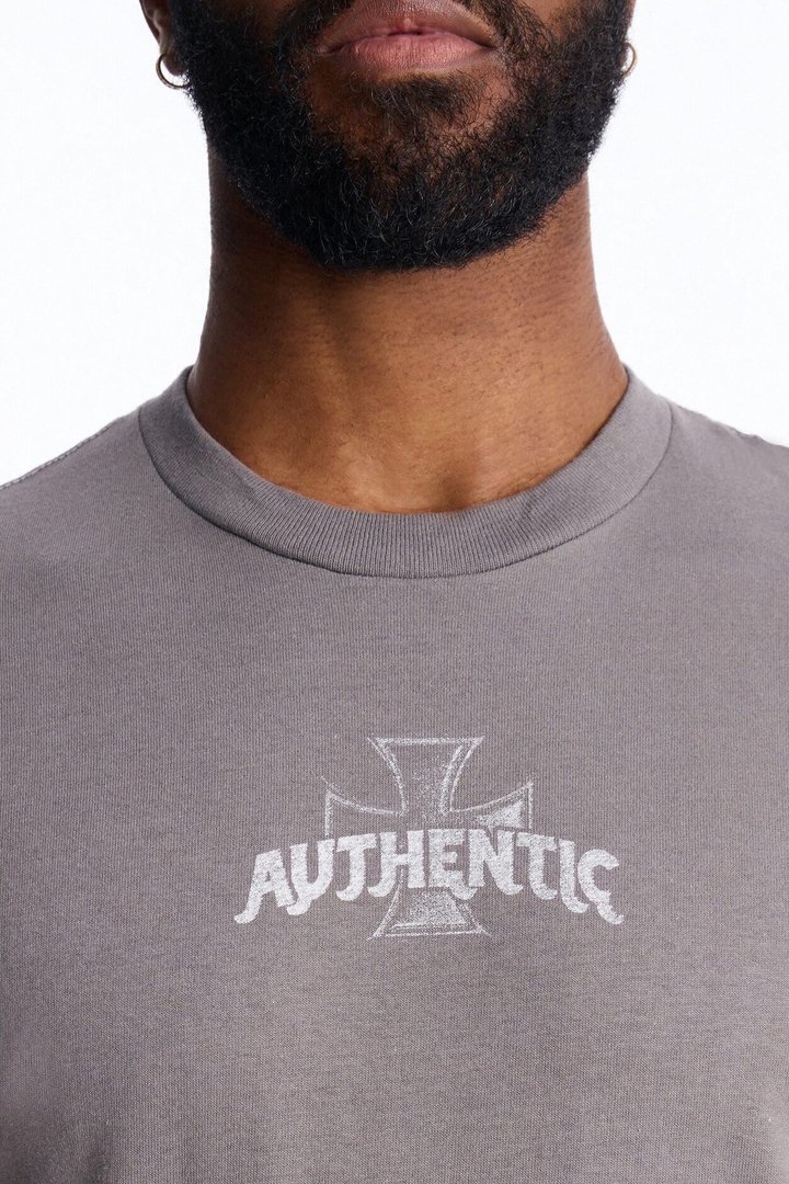 Authentic Vibes Short Sleeve Tee - Charcoal