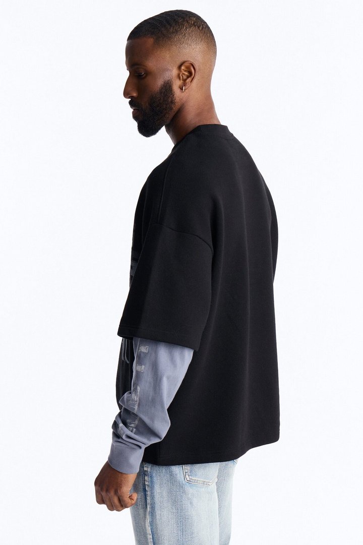 Backstreet Boys Larger Than Life Oversized Fleece Twofer - Black Wash