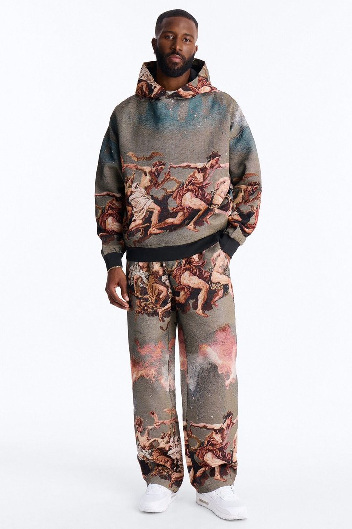 Snakes On The Plains Tapestry Oversized Hoodie - Multi Color