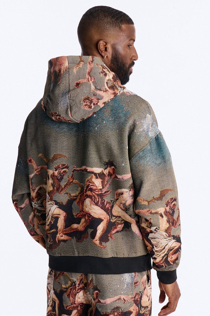 Snakes On The Plains Tapestry Oversized Hoodie - Multi Color