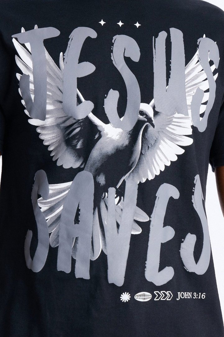 Jesus Saves Repent Short Sleeve Tee - Black