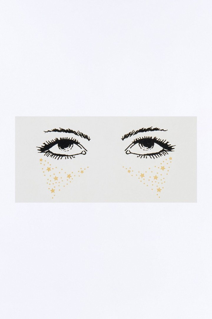 Stardust Tears Face Stickers - Gold