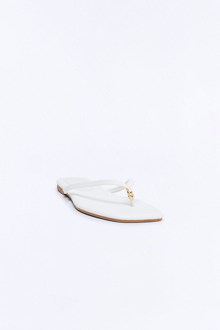Seneca Flip Flops - White