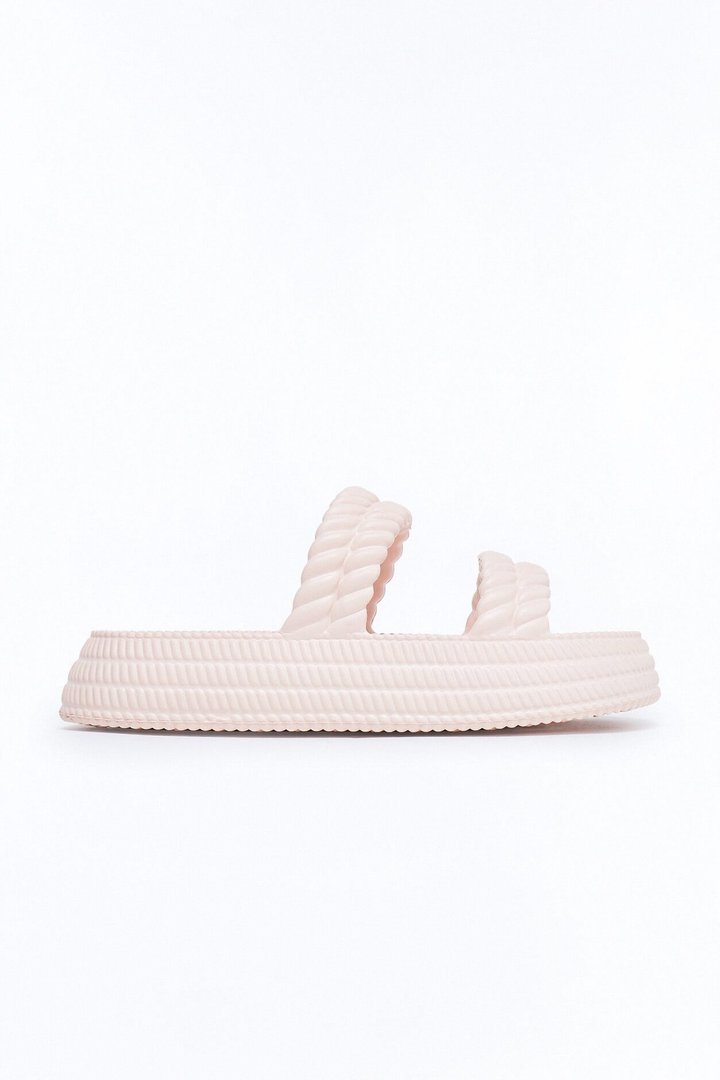 Murray Braided Slip On Slides - Light Pink