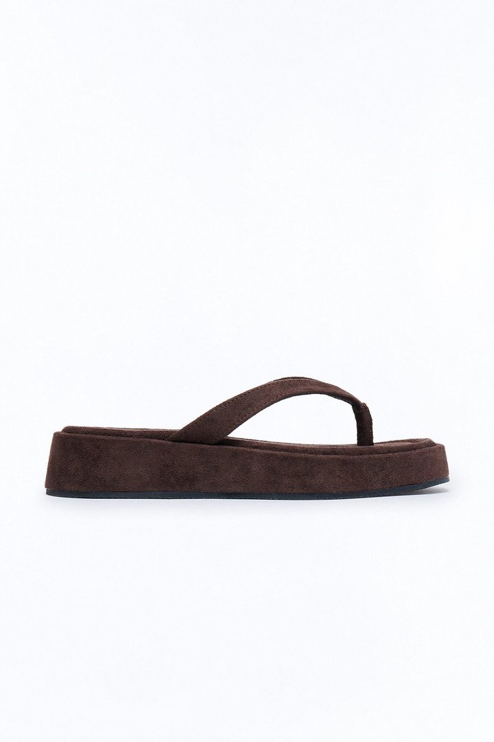 Riley Square Toe Flip Fops - Chocolate