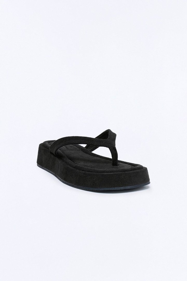 Riley Square Toe Flip Fops - Black