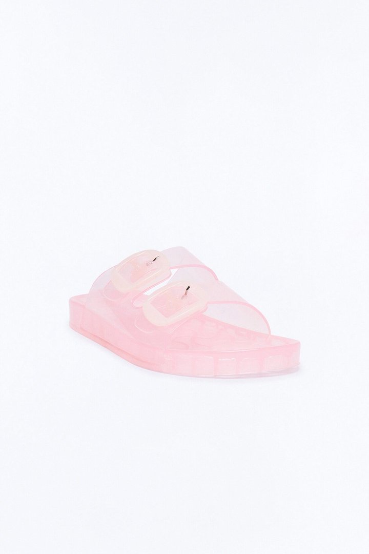 Allie Double Buckle Slides - Pink