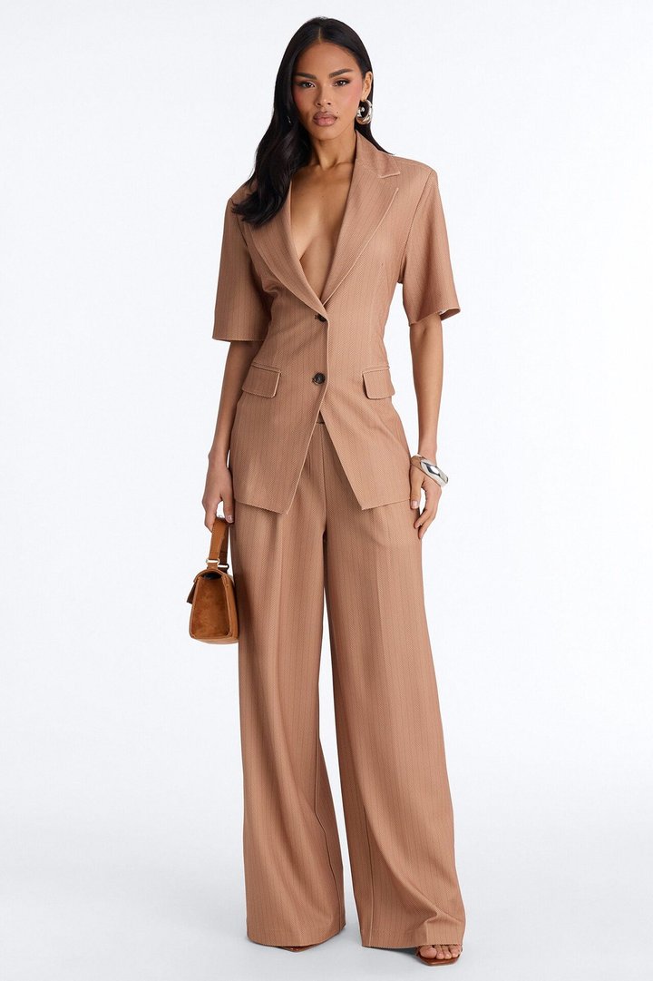 Command The Room Blazer Pant Set - Camel
