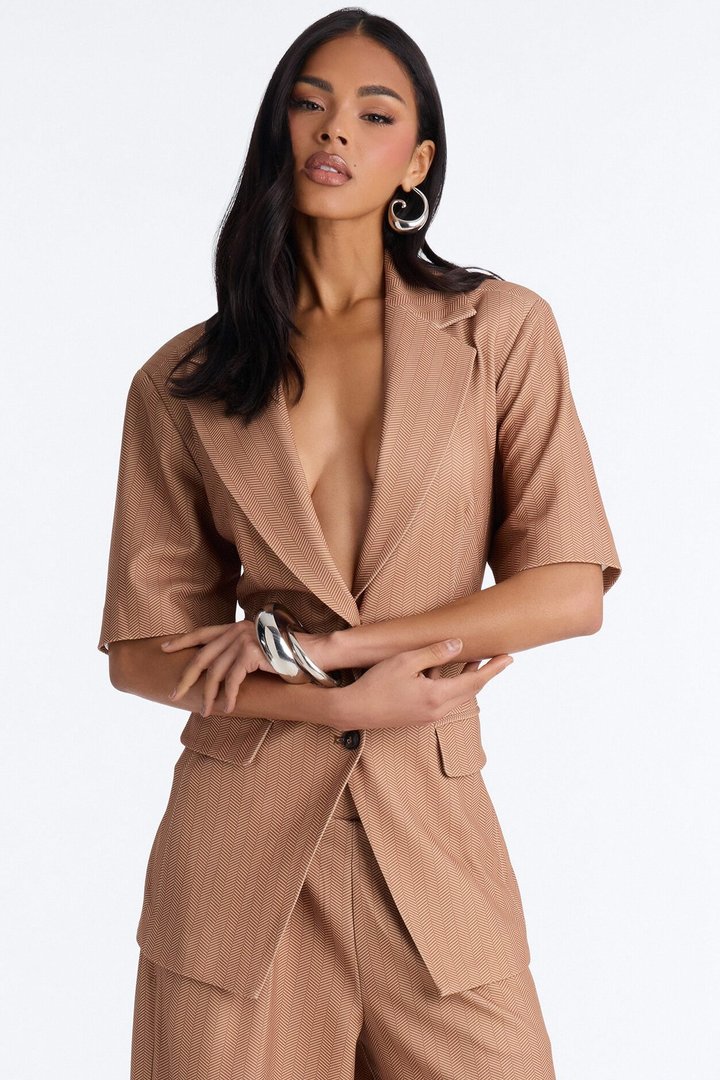 Command The Room Blazer Pant Set - Camel