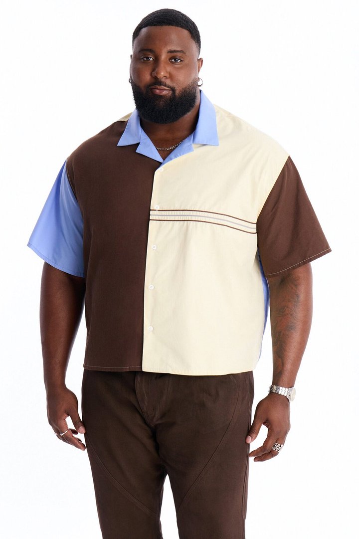 Boxy Retro Lane Button Up - Multi Color