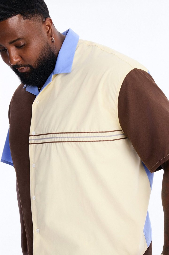Boxy Retro Lane Button Up - Multi Color