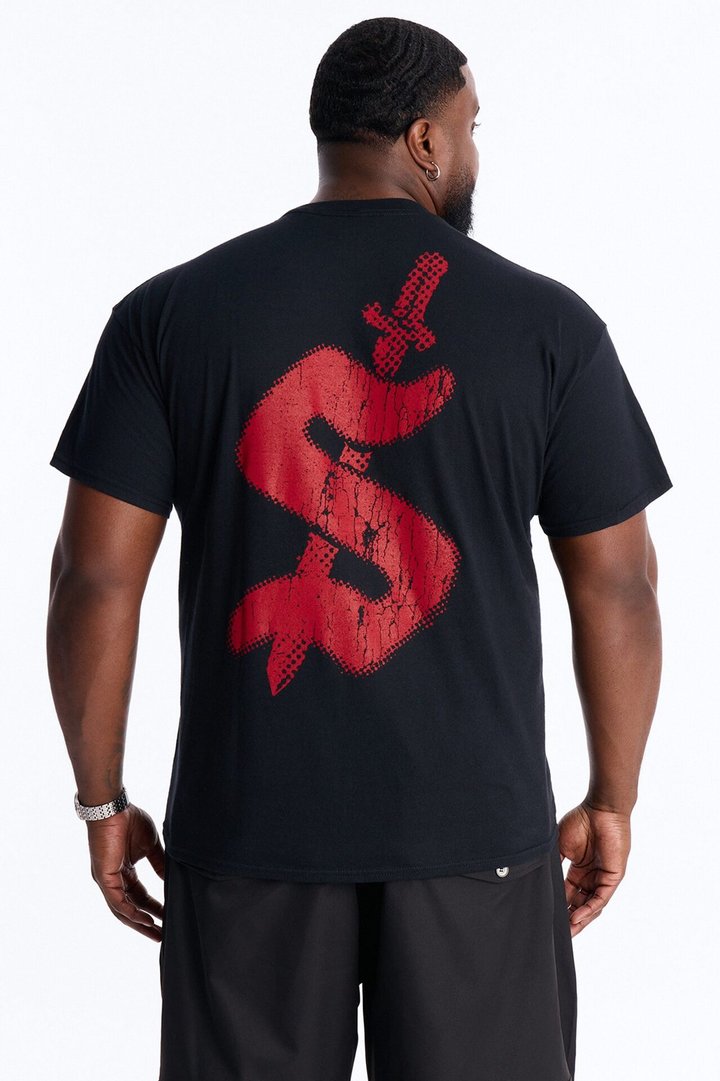 21 Savage Distressed Short Sleeve Tee - Black