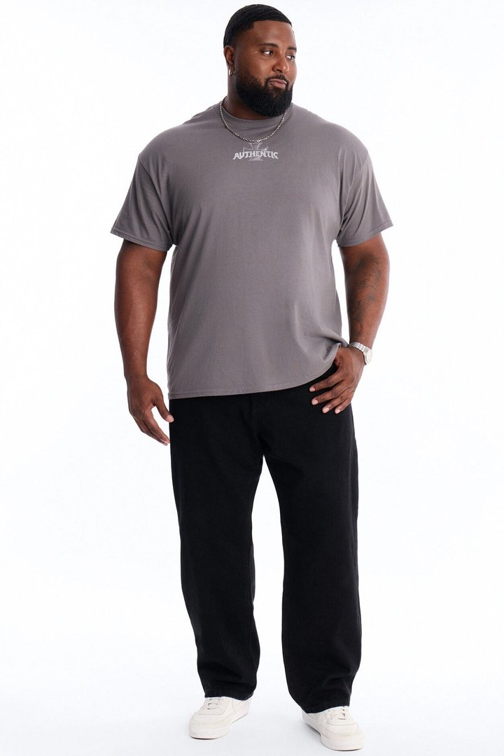 Authentic Vibes Short Sleeve Tee - Charcoal