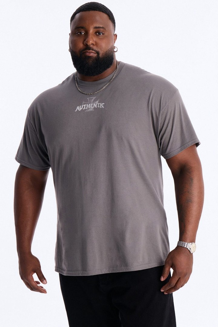 Authentic Vibes Short Sleeve Tee - Charcoal