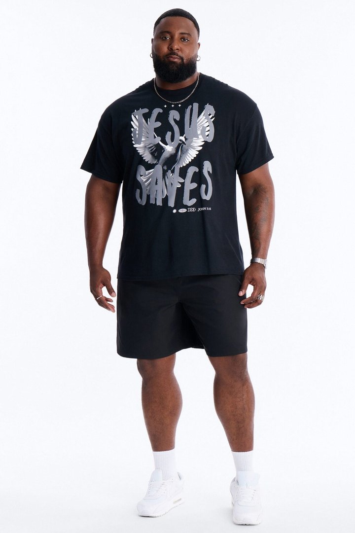 Jesus Saves Repent Short Sleeve Tee - Black