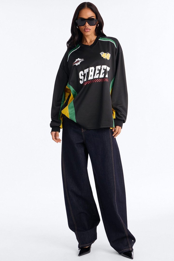 Street Racing Long Sleeve Jersey - Black