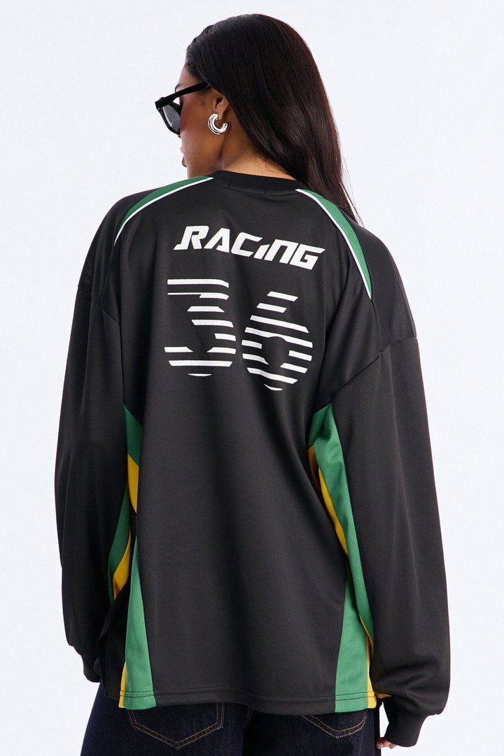 Street Racing Long Sleeve Jersey - Black