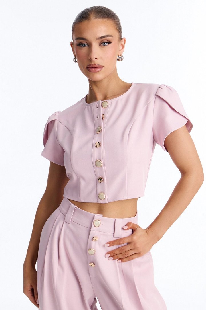 The Perfect Day Wide Leg Pant Set - Pink