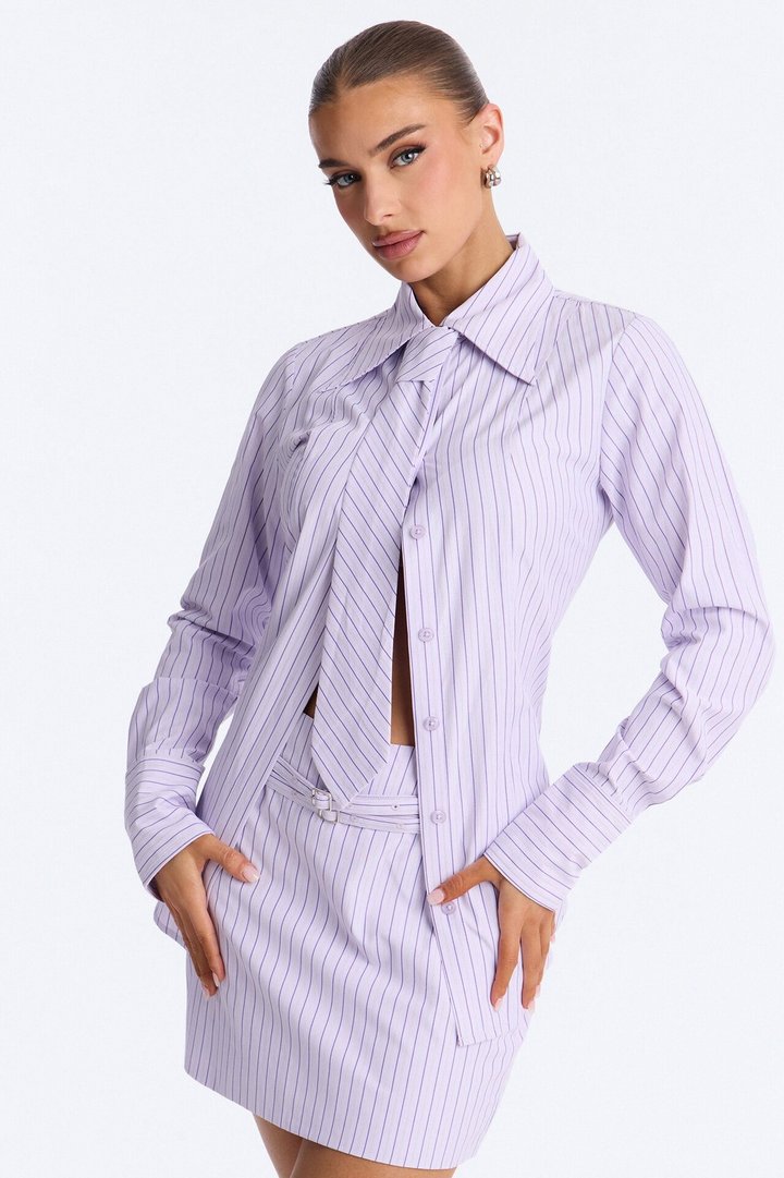 Take Notes Pinstripe 3 Piece Set - Lavender