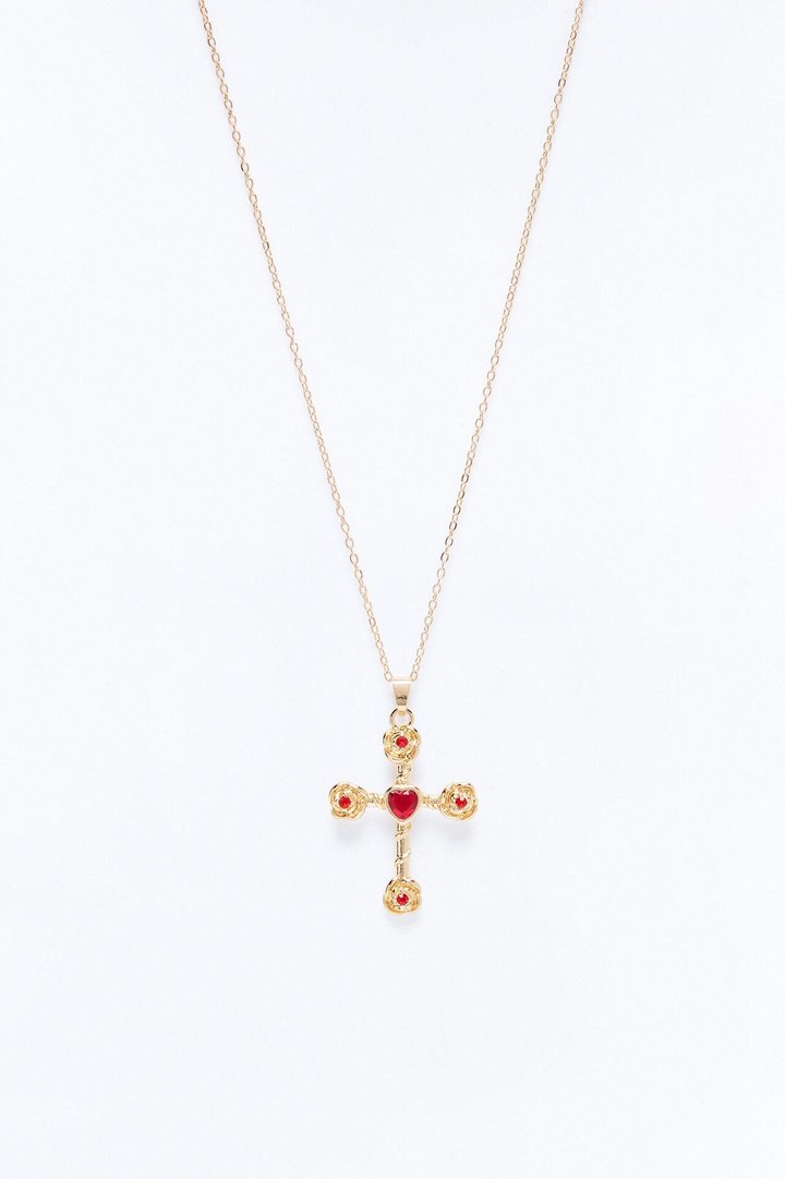 Saint Marie Layered Necklace - Gold/Red