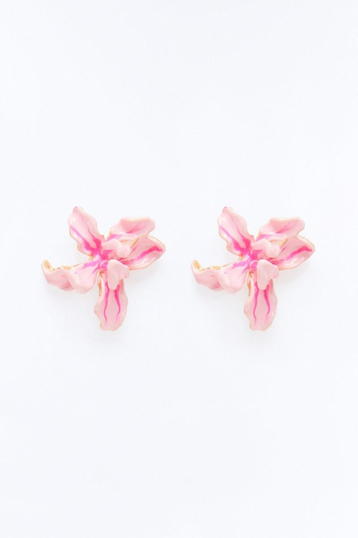 Fresh Start Floral Earrings - Pink