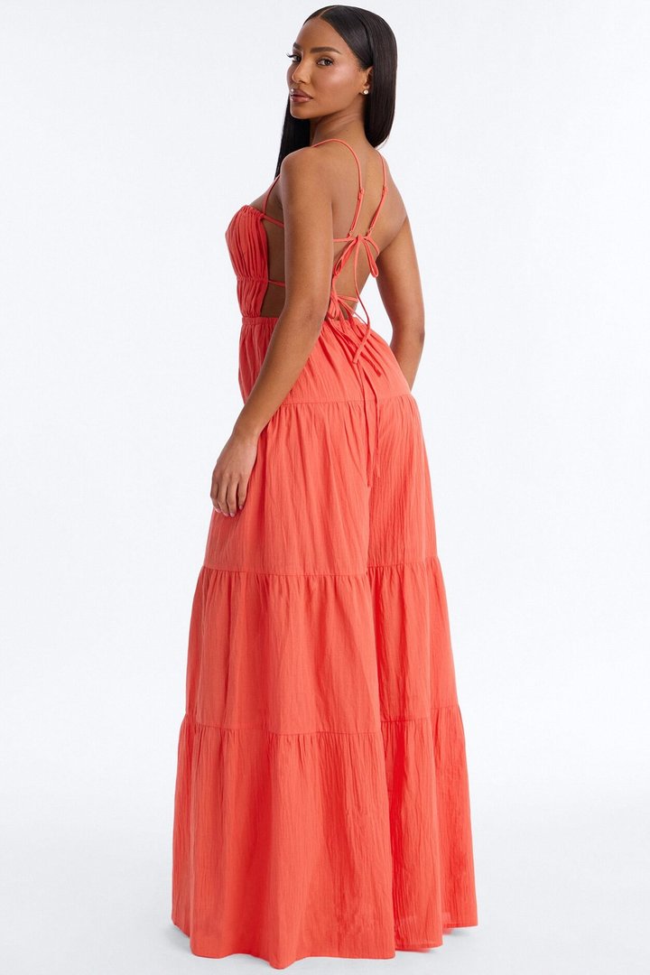 On A Getaway Wide Leg Jumpsuit - Orange