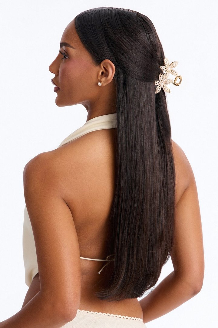 Sea Flowers Hair Claw Clip - Gold
