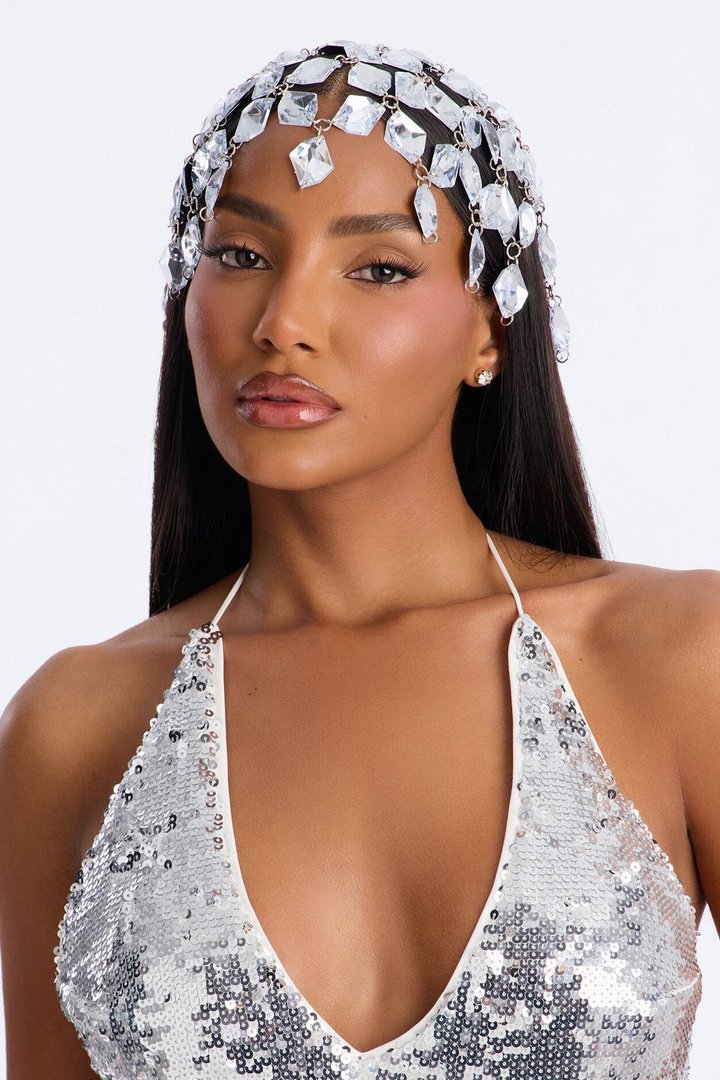 Crystal Authority Head Piece - Silver