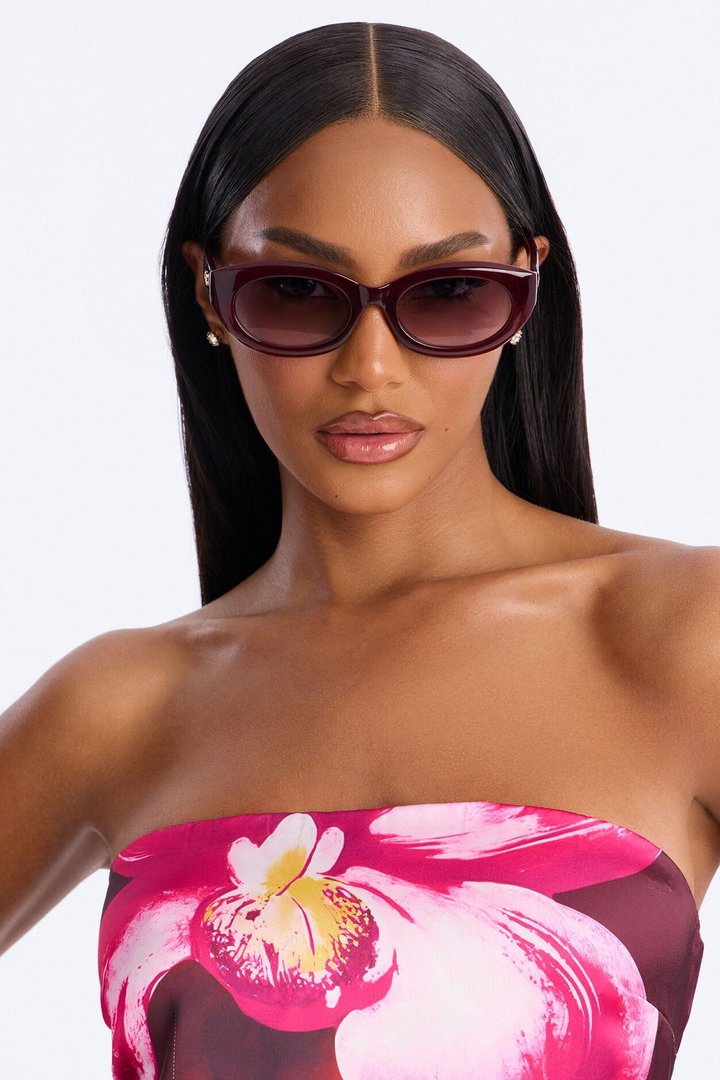 Gloss Gal Sunglasses - Burgundy